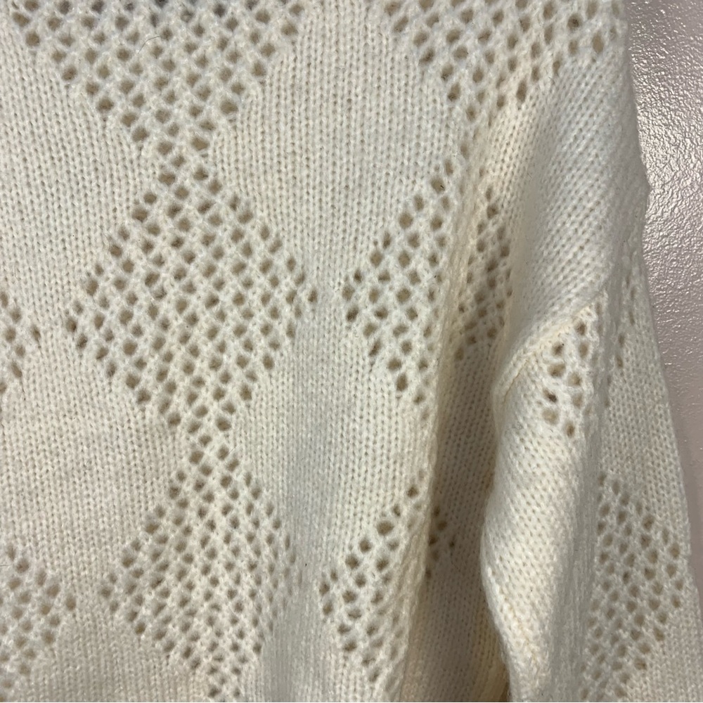 Madewell Diamond Stitch Crewneck Wool Blend Sweater - Picture 10 of 13